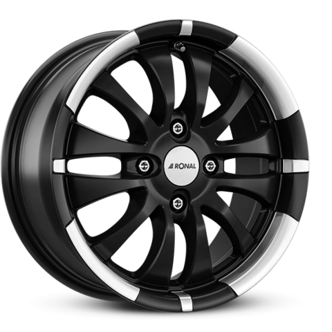 Ronal R59 W7 R16 PCD5x114.3 ET40 DIA76 jet black matt rim lip diamond